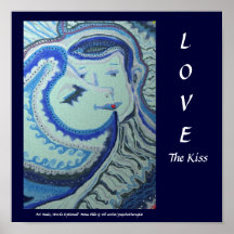 LIEBE - der Kuss Posterdruck