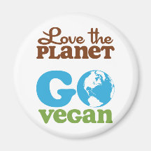 Liebe der Planet gehen vegan Magnete