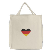 Liebe-Deutschland"Herz-Flaggen-" gestickte Tasche