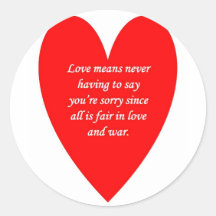 Liebe-Durchschnitt-nie-haben-zu Sagen-youre-trauri Runde Sticker