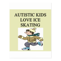 Liebe-Eis-Skaten des Autismus autistisches Kinder Postkarten