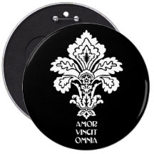 Liebe erobert alle (Schwarz-weiß) Anstecknadelbuttons