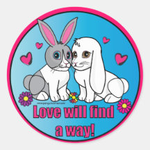 Liebe findet eine Weise! Runder Sticker
