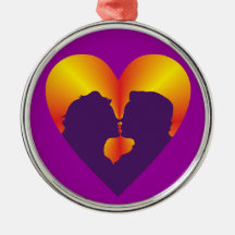 Liebe Herz Kuss love heart kiss Weinachtsornamente