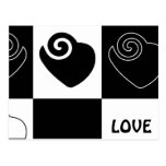 LIEBE Herzen Postkarte