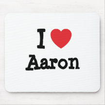Liebe I Aaron-Herz T-Shirt Mauspads