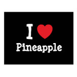 Liebe I Ananas-Herz T-Shirt Postkarten