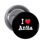 Liebe I Anita-Herz T-Shirt Anstecknadelbutton