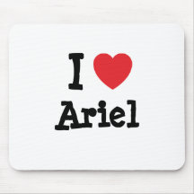 Liebe I Ariel Herz T-Shirt Mauspads