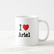 Liebe I Ariel Herz T-Shirt Tasse