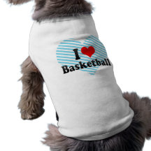 Liebe I Basketball Hunde-t-shirt