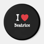 Liebe I Beatrice-Herz T-Shirt Magnete
