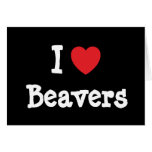 Liebe I Beavers die personalisierte Herzgewohnheit Karten