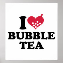 Liebe I Blasen-Tee Posterdruck