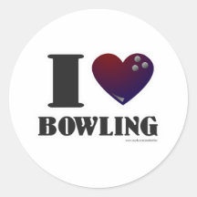 Liebe I Bowling Aufkleber