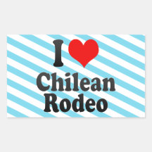 Liebe I Chilene-Rodeo Rechteckige Aufkleber