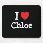 Liebe I Chloe Herz T-Shirt Mauspads