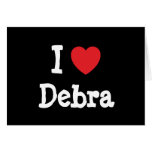 Liebe I Debra-Herz T-Shirt Karten