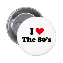 Liebe I der 80er Anstecknadelbuttons