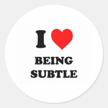 Liebe I, die subtil ist Aufkleber