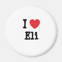 Liebe I Eli Herzgewohnheit personalisiert Kühlschrankmagnet