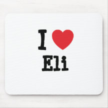 Liebe I Eli Herzgewohnheit personalisiert Mousepads