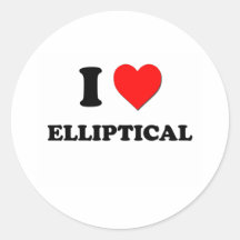 Liebe I elliptisch Runder Aufkleber