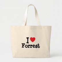 Liebe I Forrest Herzgewohnheit personalisiert Einkaufstaschen