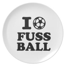 Liebe I Fussball Fußball Flacher Teller