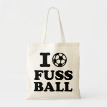 Liebe I Fussball Fußball Leinentasche