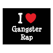 Liebe I Gangster-Rapherzgewohnheit personalisiert Postkarten