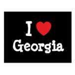 Liebe I Georgia-Herz T-Shirt Postkarten