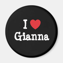Liebe I Gianna-Herz T-Shirt Magnete