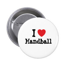 Liebe I Handball-Herzgewohnheit personalisiert Button