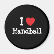Liebe I Handball-Herzgewohnheit personalisiert Kühlschrankmagnete