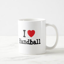 Liebe I Handball-Herzgewohnheit personalisiert Teehaferl