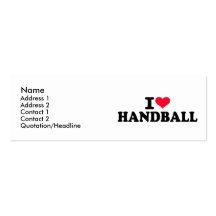 Liebe I Handball Visitenkarte