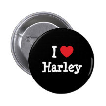 Liebe I Harley Herzgewohnheit personalisiert Buttons