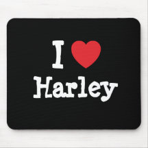 Liebe I Harley Herzgewohnheit personalisiert Mauspads