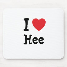 Liebe I Hee Herz T-Shirt Mousepad