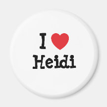 Liebe I Heidi-Herz T-Shirt Kühlschrankmagnet