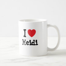 Liebe I Heidi-Herz T-Shirt Tee Tasse