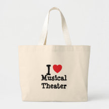 Liebe I Herzgewohnheit musikalischen Theaters pers Tragetasche