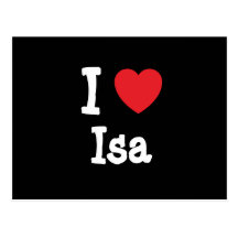 Liebe I Isa-Herz T-Shirt Postkarten