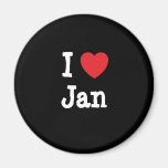 Liebe I Jan.-Herz T-Shirt Kühlschrankmagnete