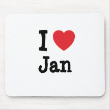 Liebe I Jan.-Herz T-Shirt Mauspads