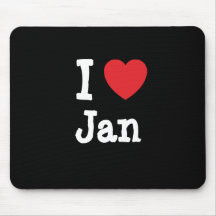 Liebe I Jan.-Herzgewohnheit personalisiert Mousepad