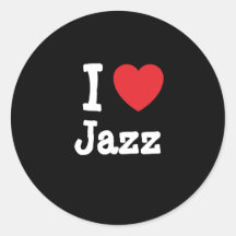 Liebe I Jazz-Herzgewohnheit personalisiert Stickers