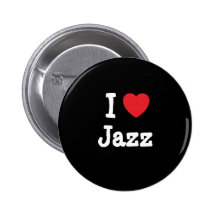 Liebe I Jazz-Herzgewohnheit personalisiert Anstecknadelbuttons