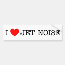 Liebe I Jet-Geräusche Auto Aufkleber